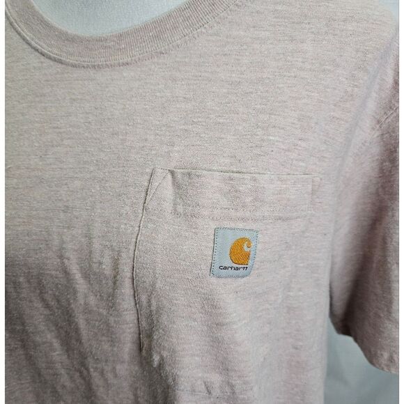 Carhartt Women's Heather Beige Pocket T-Shirt Size 1X (16W-18W) - Picture 6 of 9